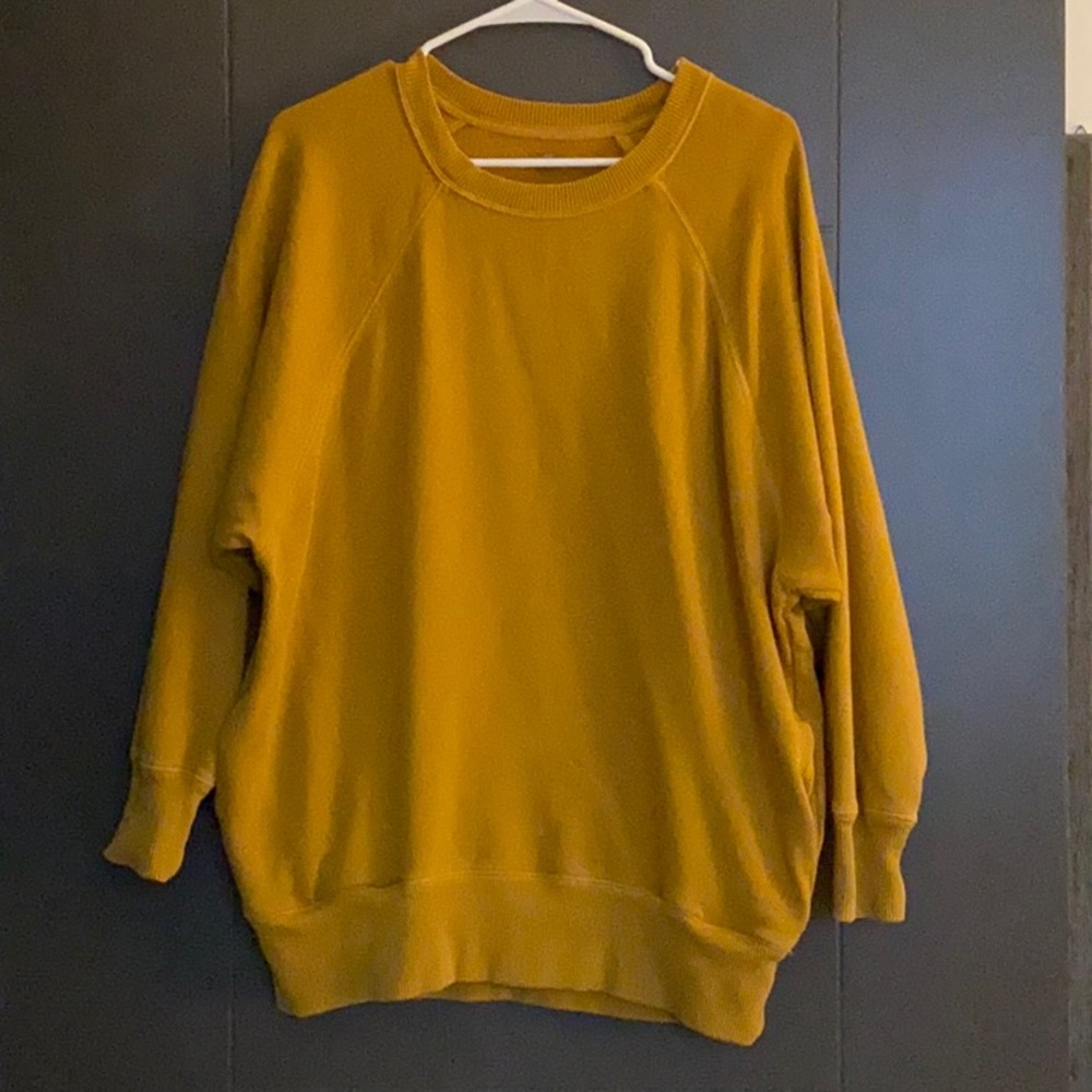 Aerie Mustard Yellow Crewneck Sweatshirt